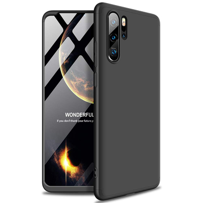 Microsonic Huawei P30 Pro Kılıf Double Dip 360 Protective AYS Siyah