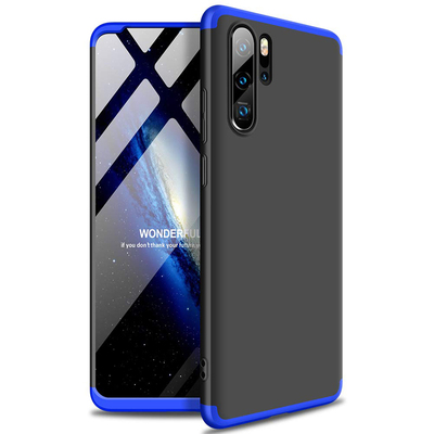 Microsonic Huawei P30 Pro Kılıf Double Dip 360 Protective AYS Siyah - Mavi