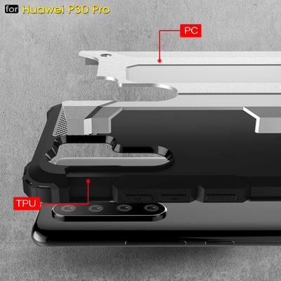 Microsonic Huawei P30 Pro Kılıf Rugged Armor Siyah