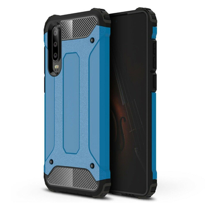 Microsonic Huawei P30 Kılıf Rugged Armor Mavi