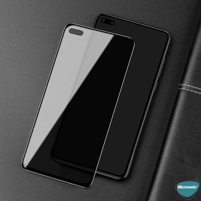Microsonic Huawei P40 Invisible Privacy Kavisli Ekran Koruyucu Siyah