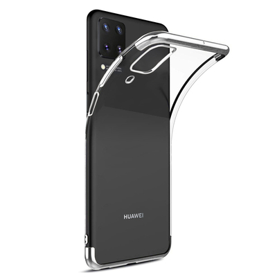 Microsonic Huawei P40 Lite Kılıf Skyfall Transparent Clear Gümüş
