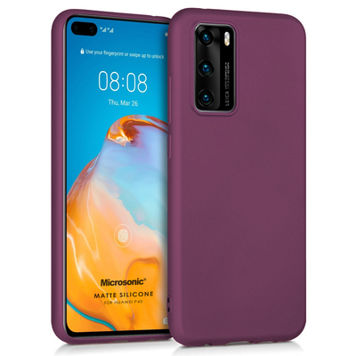 Microsonic Huawei P40 Kılıf Matte Silicone Mor