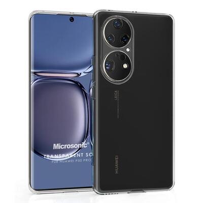 Microsonic Huawei P50 Pro Kılıf Transparent Soft Şeffaf