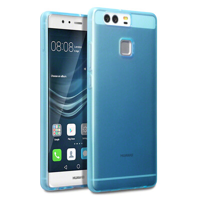 Microsonic Huawei P9 Kılıf Transparent Soft Mavi