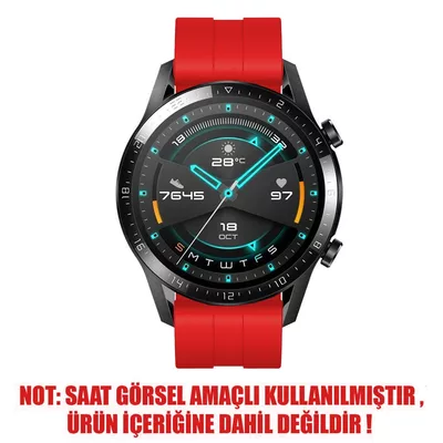 Microsonic Huawei Watch 4 Pro Kordon, Silicone RapidBands Kırmızı