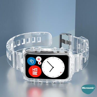 Microsonic Huawei Watch Fit Kordon Transparent Clear Band Şeffaf