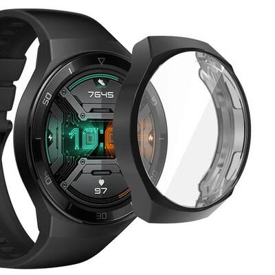 Microsonic Huawei Watch GT 2e Kılıf 360 Full Round Soft Silicone Siyah