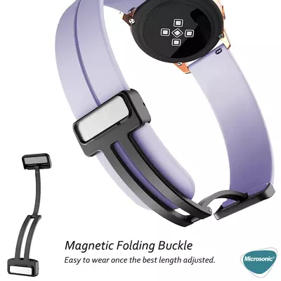 Microsonic Huawei Watch GT Elegant Kordon Ribbon Line Koyu Gri