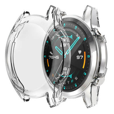 Microsonic Huawei Watch GT2 46mm Kılıf 360 Full Round Soft Silicone Şeffaf