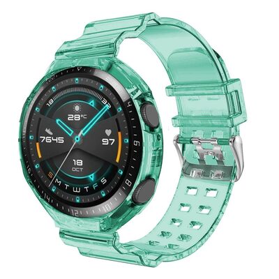 Microsonic Huawei Watch GT2 46mm Kordon Transparent Clear Band YeŞil