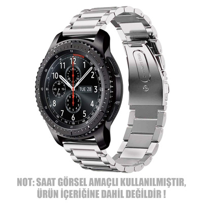 Microsonic Huawei Watch GT2 46mm Metal Stainless Steel Kordon Gümüş