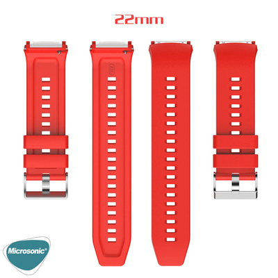Microsonic Huawei Watch GT2 46mm Rapid Bands Kordon Kırmızı