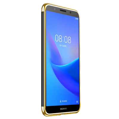 Microsonic Huawei Y5 2018 Kılıf Skyfall Transparent Clear Gold