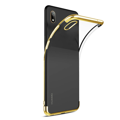 Microsonic Huawei Y5 2019 Kılıf Skyfall Transparent Clear Gold