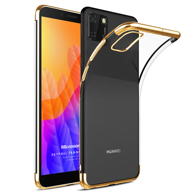 Microsonic Huawei Y5P Kılıf Skyfall Transparent Clear Gold