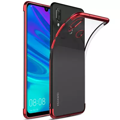 Microsonic Huawei Y6 2019 Kılıf Skyfall Transparent Clear Kırmızı
