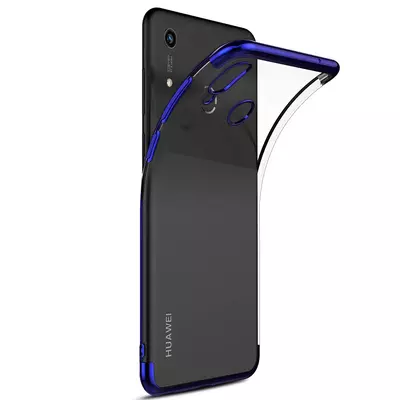 Microsonic Huawei Y6s 2019 Kılıf Skyfall Transparent Clear Mavi