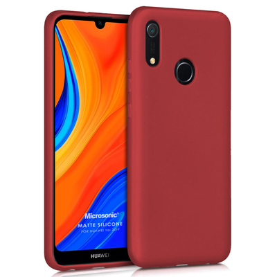 Microsonic Huawei Y6S 2019 Kılıf Matte Silicone Kırmızı