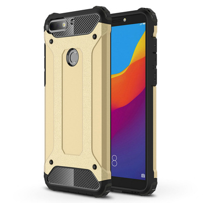 Microsonic Huawei Y7 2018 Kılıf Rugged Armor Gold