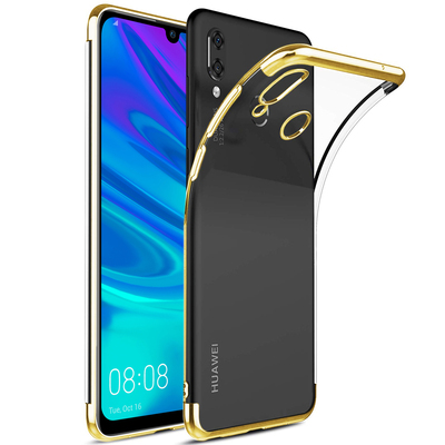 Microsonic Huawei Y7 2019 Kılıf Skyfall Transparent Clear Gold