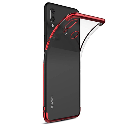 Microsonic Huawei Y7 Prime 2019 Kılıf Skyfall Transparent Clear Kırmızı