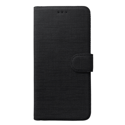 Microsonic Huawei Y7P Kılıf Fabric Book Wallet Siyah