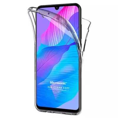 Microsonic Huawei Y8P Kılıf Komple Gövde Koruyucu Şeffaf