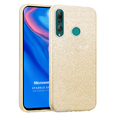 Microsonic Huawei Y9 Prime 2019 Kılıf Sparkle Shiny Gold