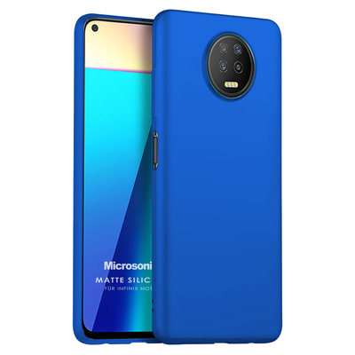 Microsonic Infinix Note 7 Kılıf Matte Silicone Mavi