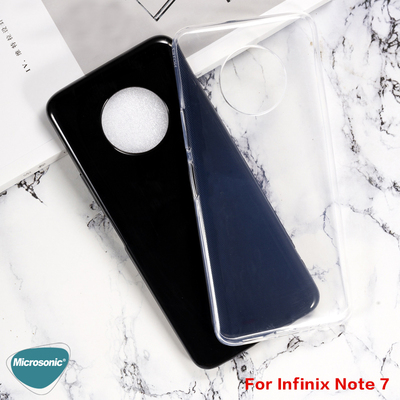 Microsonic Infinix Note 7 Kılıf Transparent Soft Beyaz