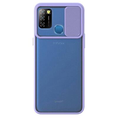 Microsonic Infinix Smart 5 Kılıf Slide Camera Lens Protection Lila