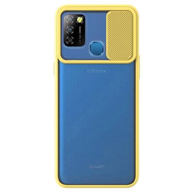 Microsonic Infinix Smart 5 Kılıf Slide Camera Lens Protection Sarı