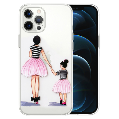 Microsonic iPhone 12 Pro Desenli Kılıf Anne ve Kız