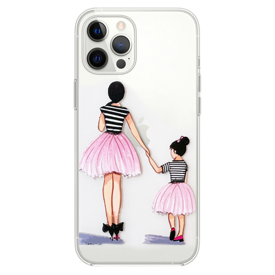 Microsonic iPhone 12 Pro Desenli Kılıf Anne ve Kız