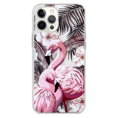 Microsonic iPhone 12 Pro Max Desenli Kılıf Flamingo