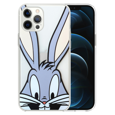 Microsonic iPhone 12 Pro Max Desenli Kılıf Mutlu Tavşan