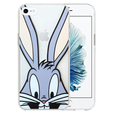 Microsonic iPhone 6S Plus Desenli Kılıf Mutlu Tavşan