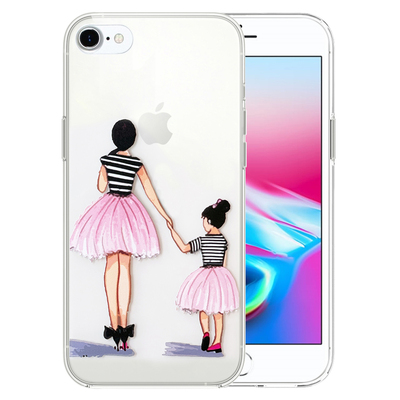 Microsonic iPhone 7 Desenli Kılıf Anne ve Kız