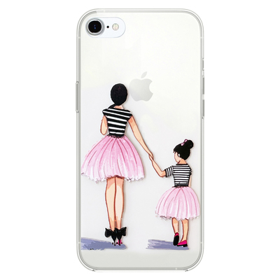 Microsonic iPhone 7 Desenli Kılıf Anne ve Kız