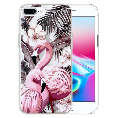 Microsonic iPhone 7 Plus Desenli Kılıf Flamingo