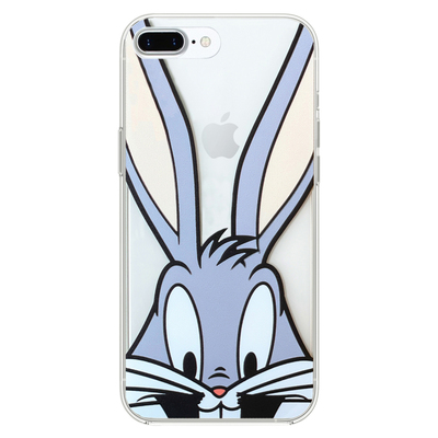 Microsonic iPhone 7 Plus Desenli Kılıf Mutlu Tavşan