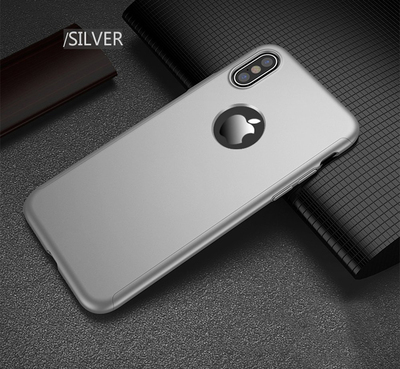 Microsonic iPhone X Full Kılıf Komple Gövde Koruma Gümüş