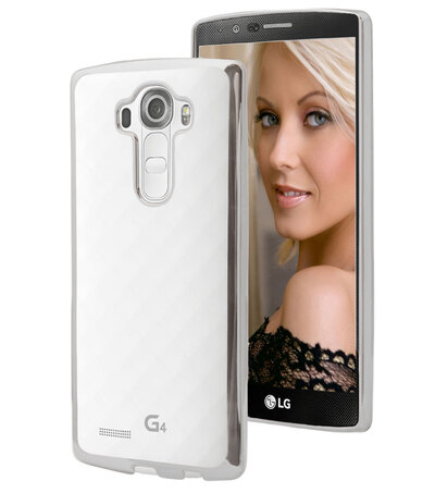 Microsonic LG G4 Kılıf Skyfall Transparent Clear Gümüş