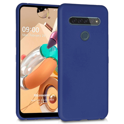 Microsonic LG K41S Kılıf Matte Silicone Lacivert