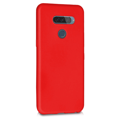 Microsonic LG K50S Kılıf Matte Silicone Kırmızı