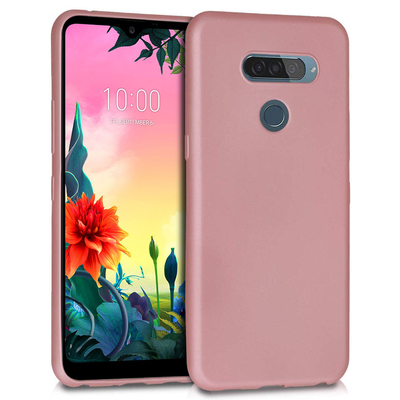 Microsonic LG K50S Kılıf Matte Silicone Rose Gold