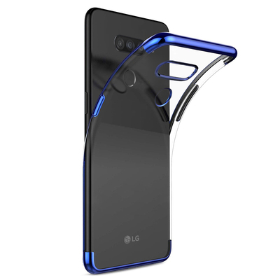Microsonic LG K50S Kılıf Skyfall Transparent Clear Mavi