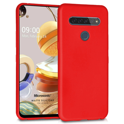 Microsonic LG K51S Kılıf Matte Silicone Kırmızı