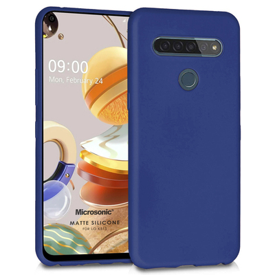 Microsonic LG K51S Kılıf Matte Silicone Lacivert